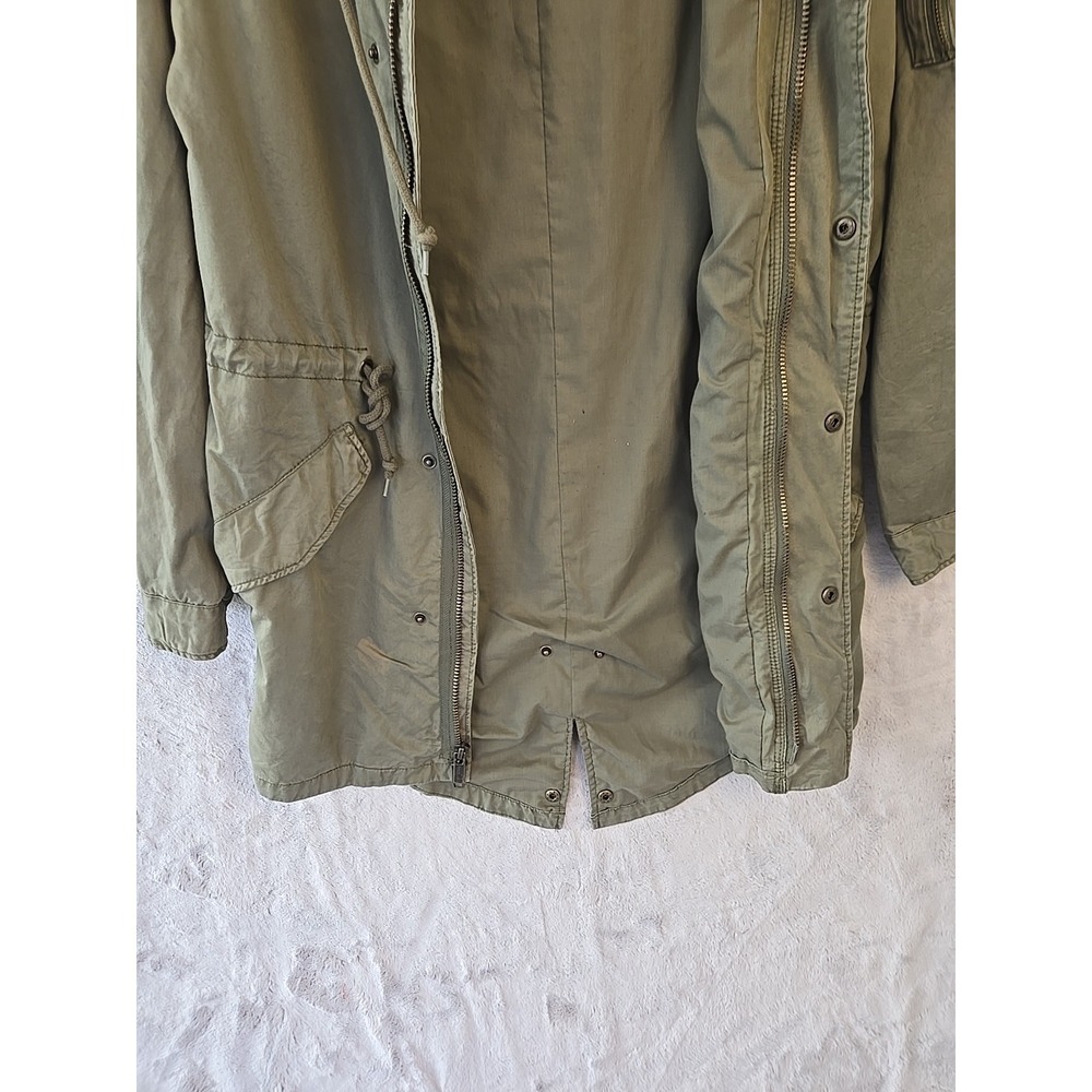 Aeropostale Fishtail Parka Jacket Hooded Army Coat Women's Size X-Small Green - Picture 10 of 13